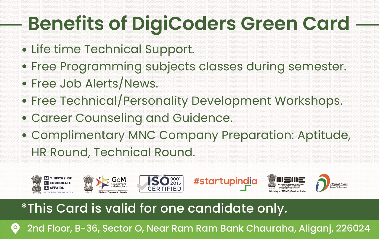 DigiCoders Green Card Back